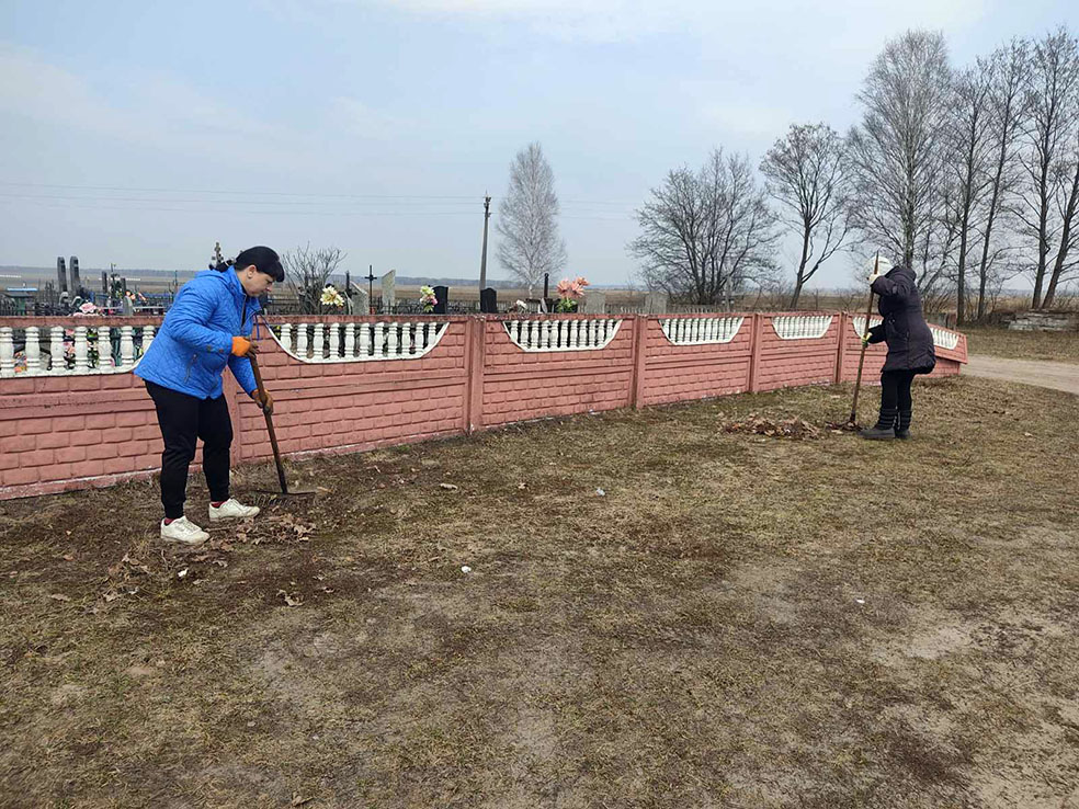 Наведение порядка на гражданском кладбище в а.г.Горочичи