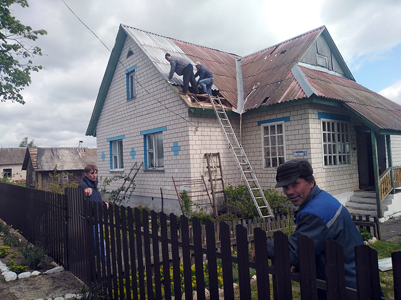 ликвидация последствий урагана в Зеленочском сельсовете