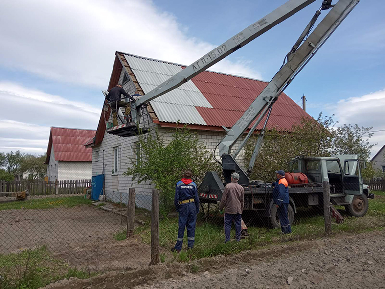 ремонт крыши в Савичском сельсовете